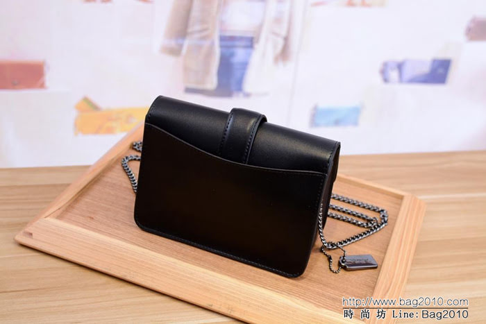 COACH蔻馳 最新款 F37798 單肩斜挎女包 鑲鑽鏈條小方包  Chz1466